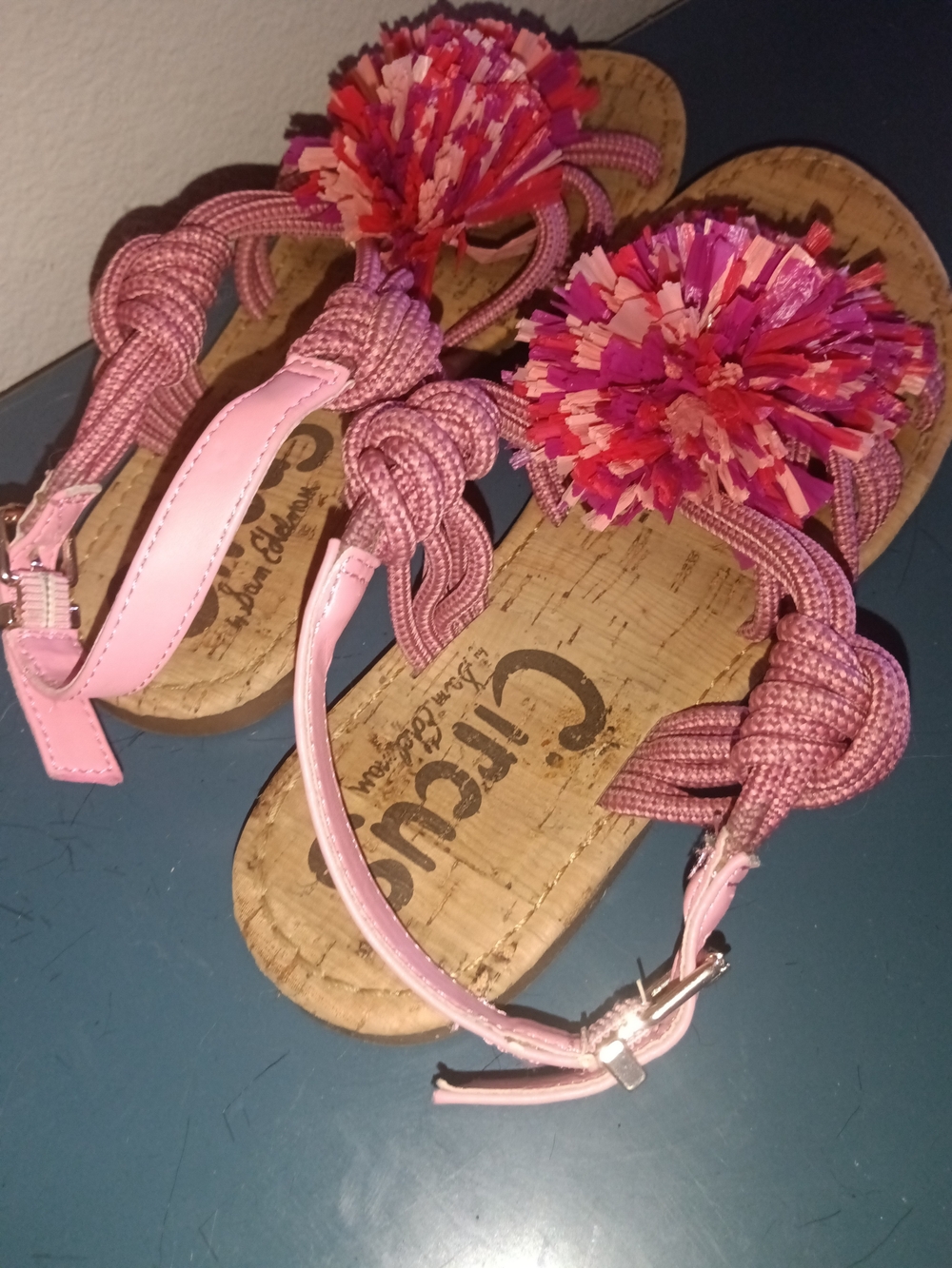 Circus by Sam Edelman Pink Braided Cork Sandals